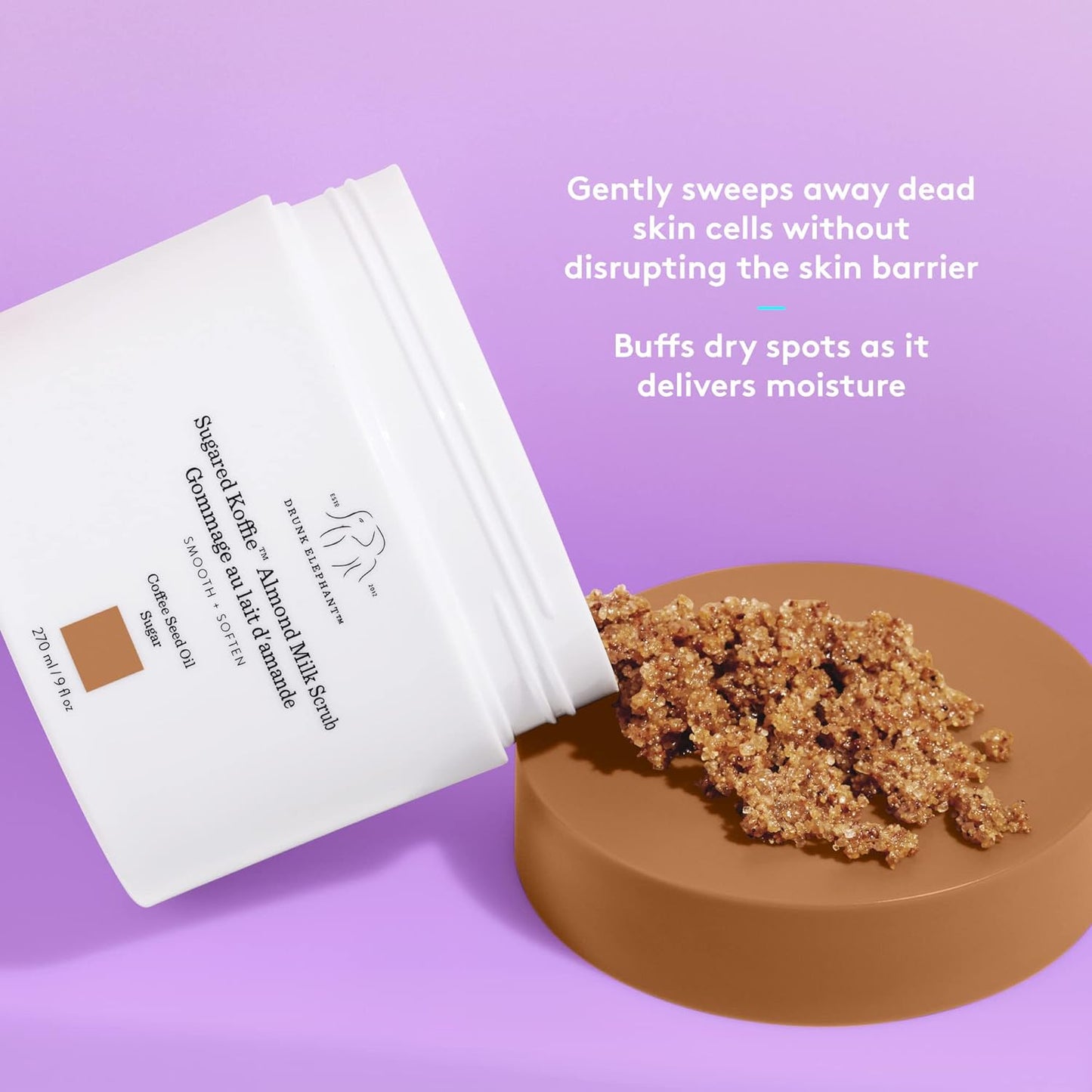 Drunk Elephant - Exfoliante - Sugared Koffie Almond Milk Scrub - 270 ml