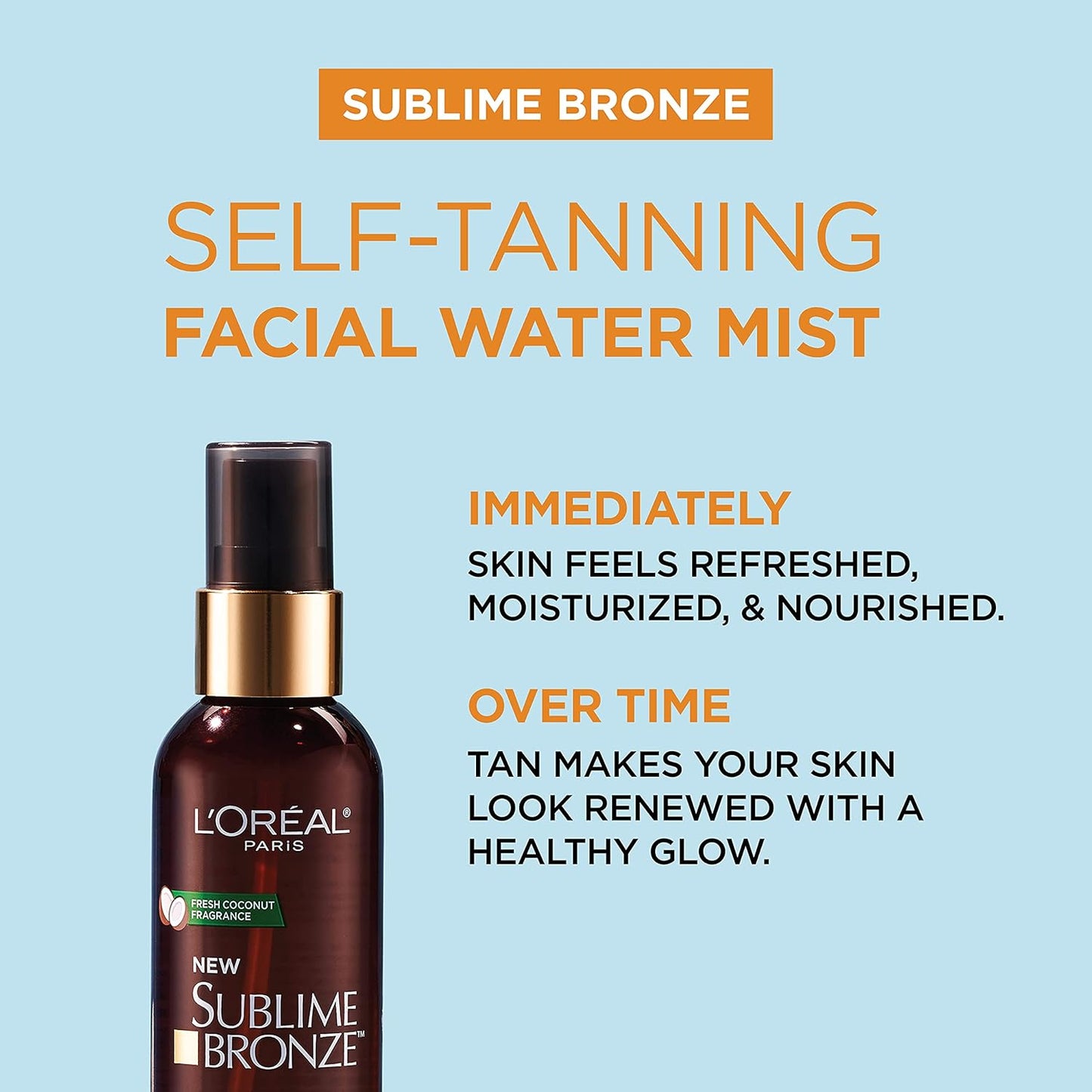L'Oreal Paris Sublime Bronze - Mist para auto- bornceado de Cara, Water-Based Formula, 3 Ounce