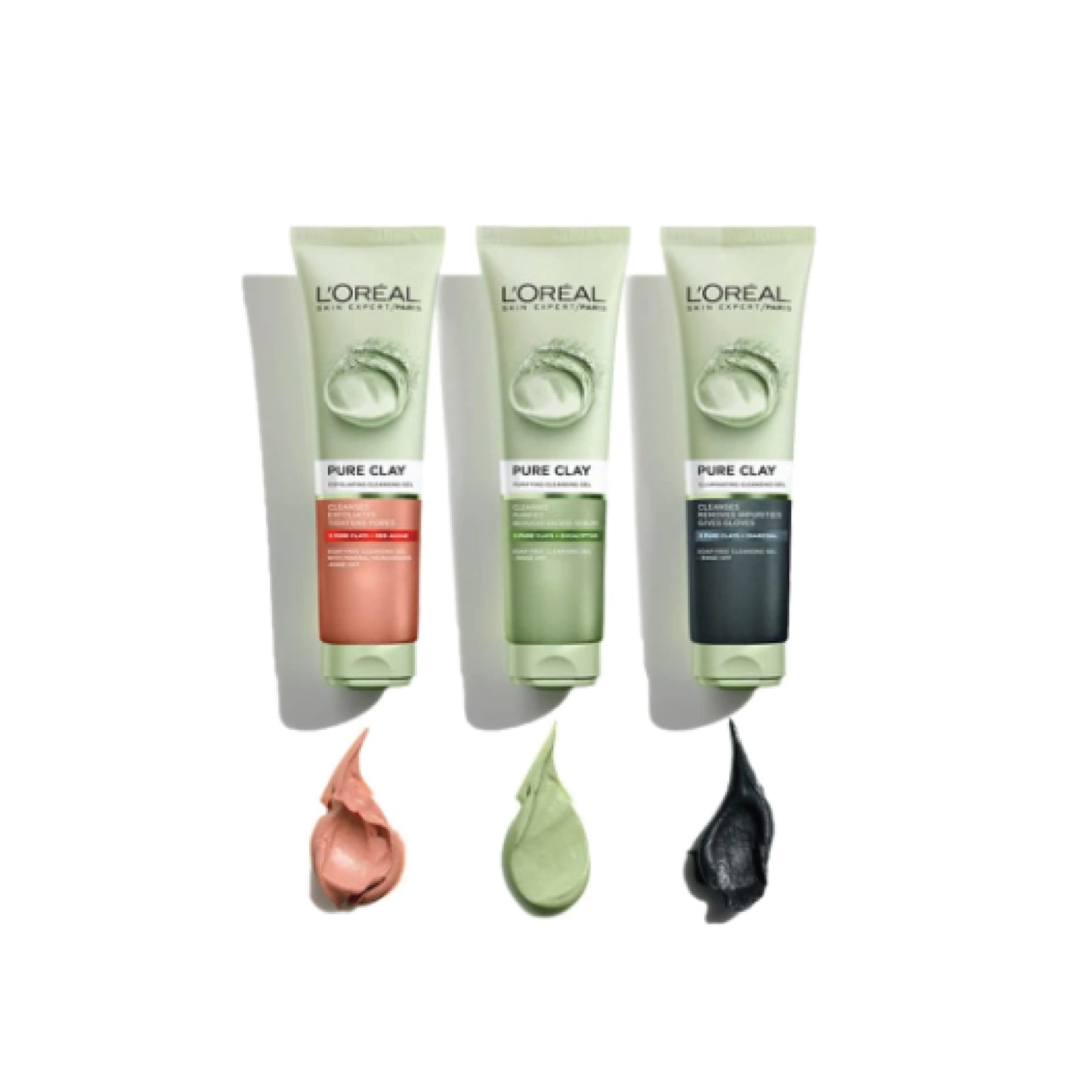 L'Oreal Paris Gel Limpiador Efecto Detox Arcillas Puras, 130 ml