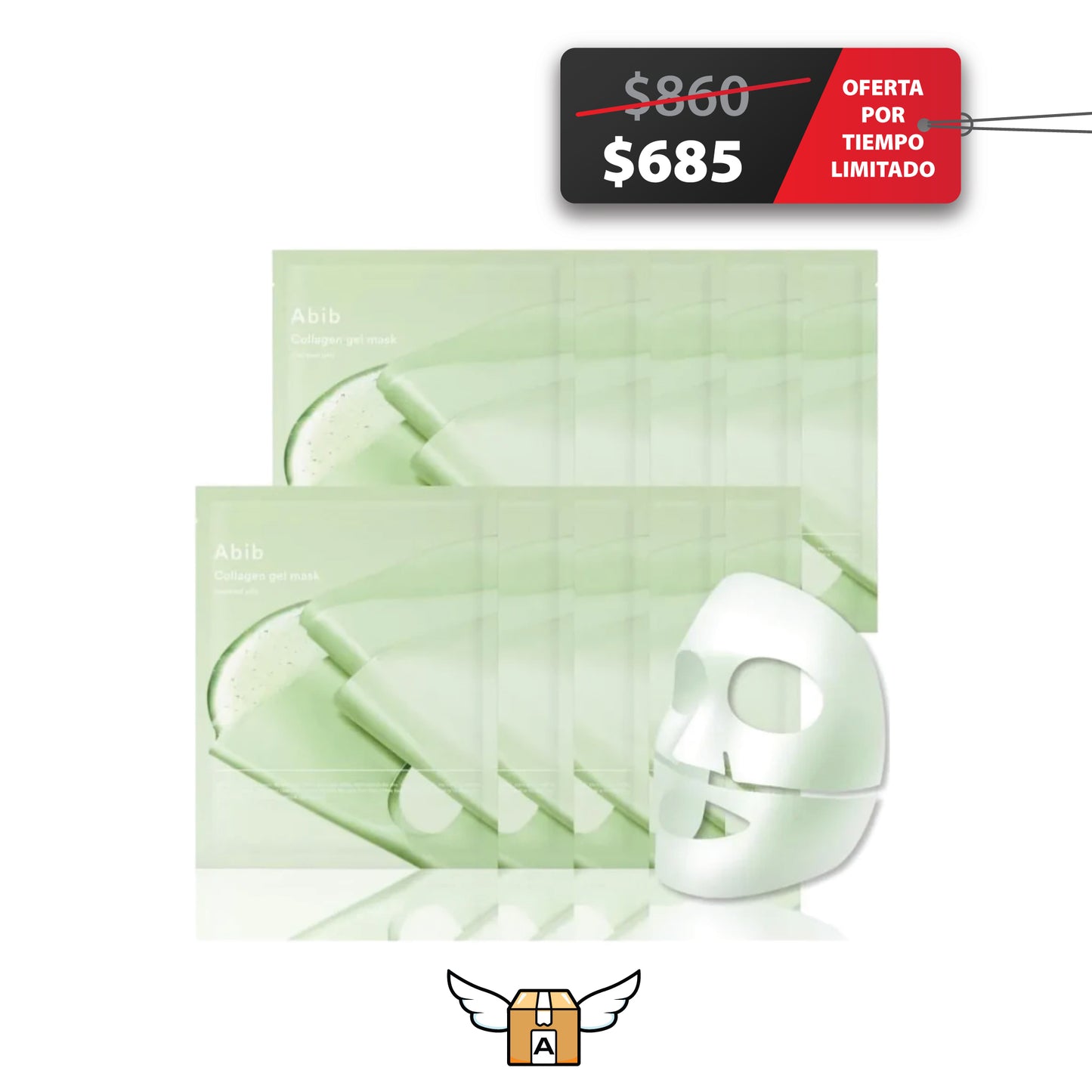 Abib Mascarila de colageno - heart leaf jelly caja con 10pzas