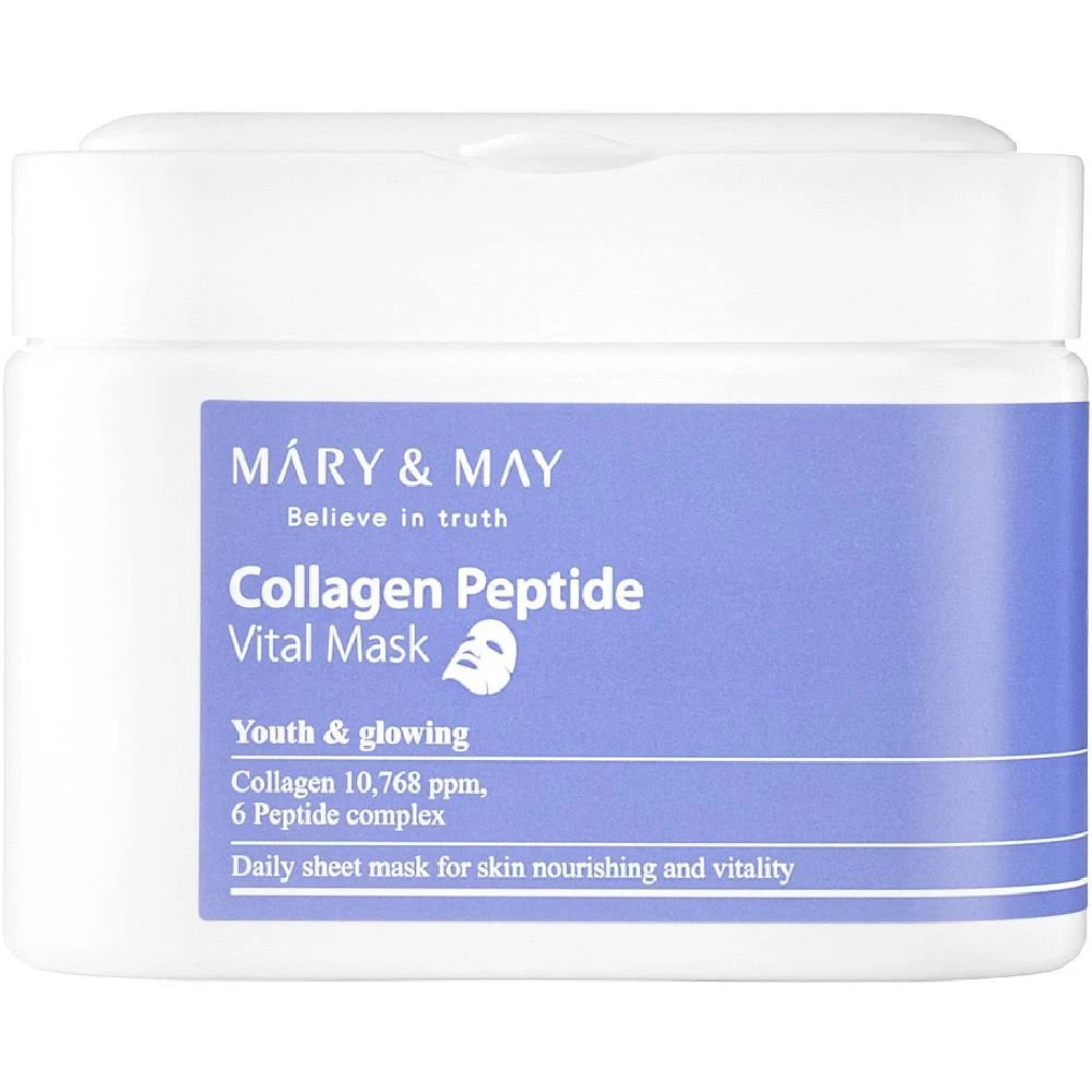 Mary & May Collagen Peptide Vital Mask - Mascarilla con peptidos de colágeno lista para usarse