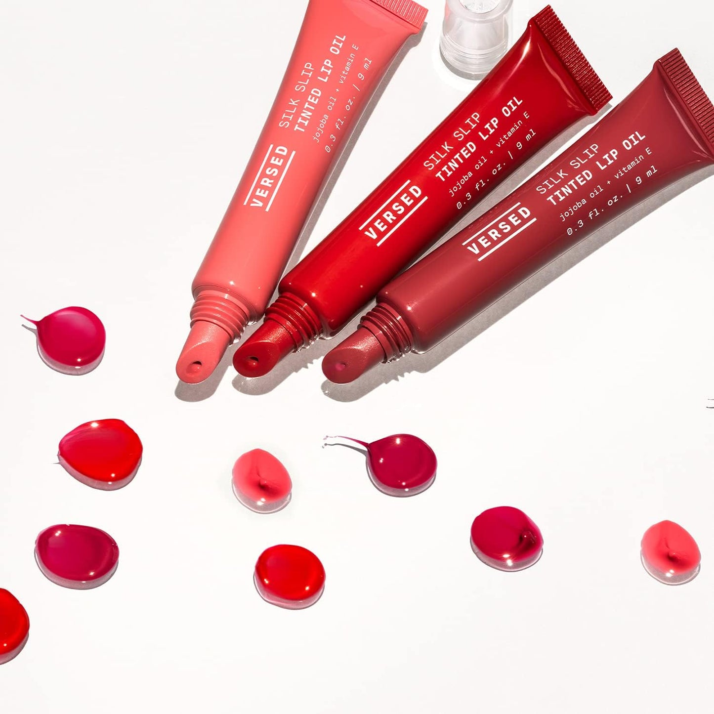 Versed - Aceite labial teñido Silk Slip, higo - Tinte labial Sheer Mauve Berry - hidratante de larga duración con