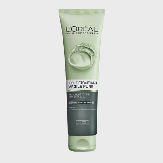 L'Oreal Paris Gel Limpiador Efecto Detox Arcillas Puras, 130 ml